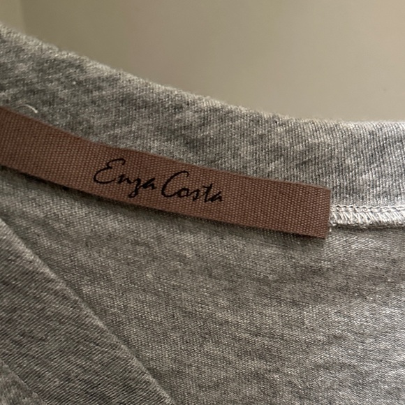 Enza Costa Heather Gray Button-Down Shirt - Picture 2 of 9